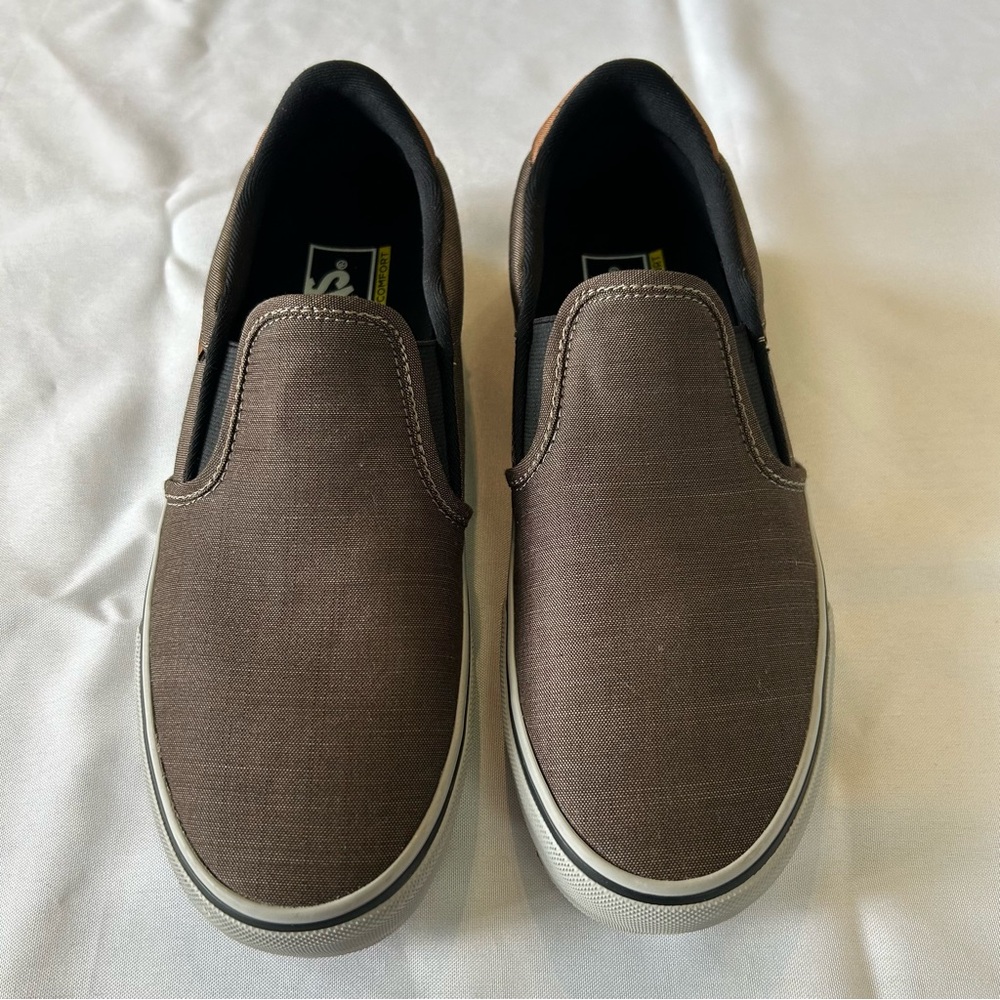 Vans Asher Deluxe Slip-on Shoe Sneaker Brown Size 9 US - Picture 2 of 9